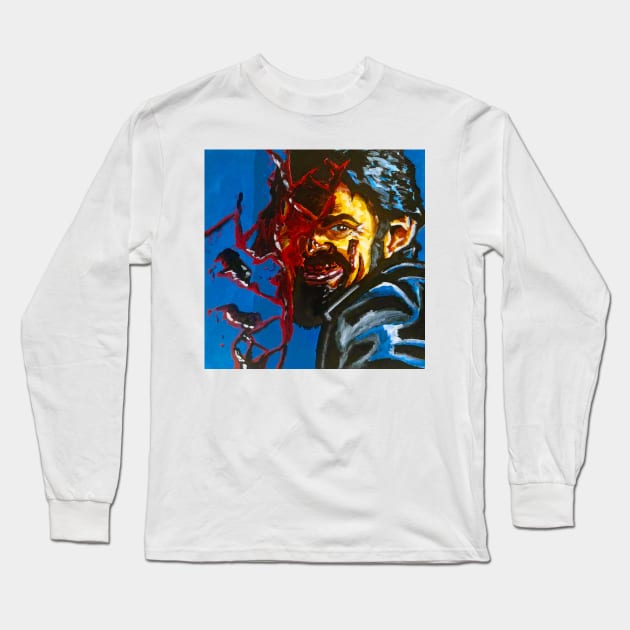 Billy The Butcher "F@#ckin' Diabolical" portrait (original) Long Sleeve T-Shirt by StagArtStudios